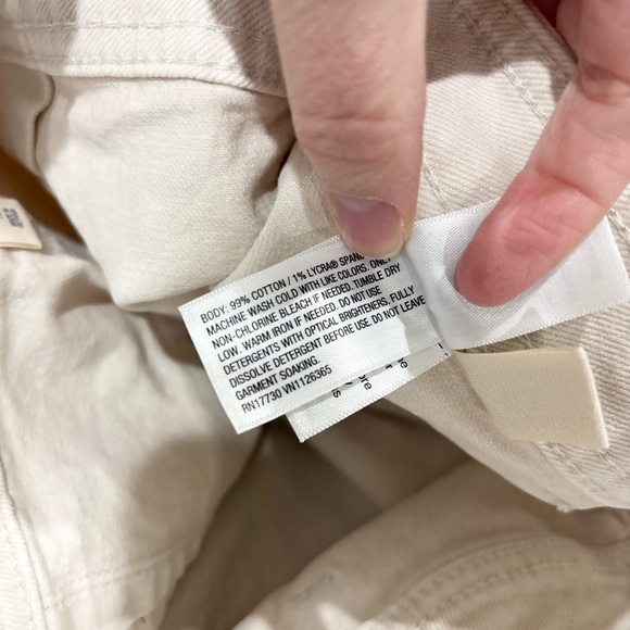 Universal Thread Wide Leg Jeans Ankle Length in Off-White/Cream Pants Size 12 - Picture 6 of 6